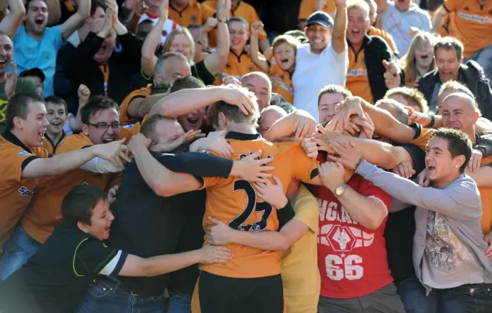 Framed Print : Kevin Doyle Scores the Opener: Wolves 1-0 Fulham (Premier League Soccer)