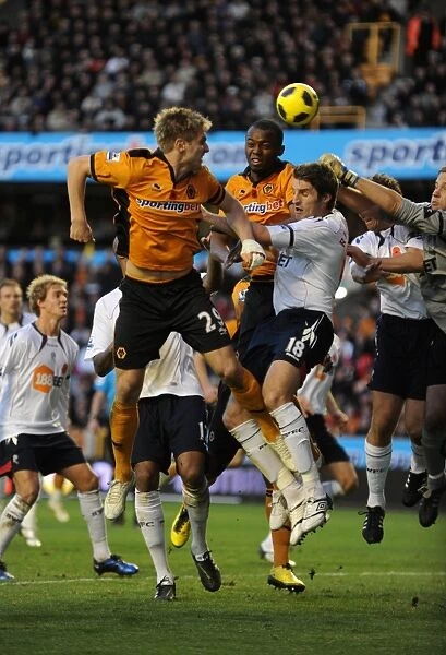 Kevin Doyle's Thrilling Header Goal: Wolverhampton Wanderers vs Bolton Wanderers in Premier League Soccer