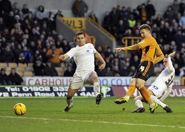 Lee Evans Scores His Second Goal: Wolverhampton Wanderers vs. Preston North End (Sky Bet League One, January 11, 2014)