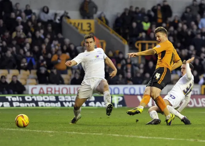 Framed Print : Lee Evans Scores His Second Goal: Wolverhampton Wanderers vs. Preston North End (Sky Bet League One, January 11, 2014) Framed Print : Lee Evans Scores His Second Goal: Wolverhampton Wanderers vs. Preston North End (Sky Bet League One, January 11, 2014)