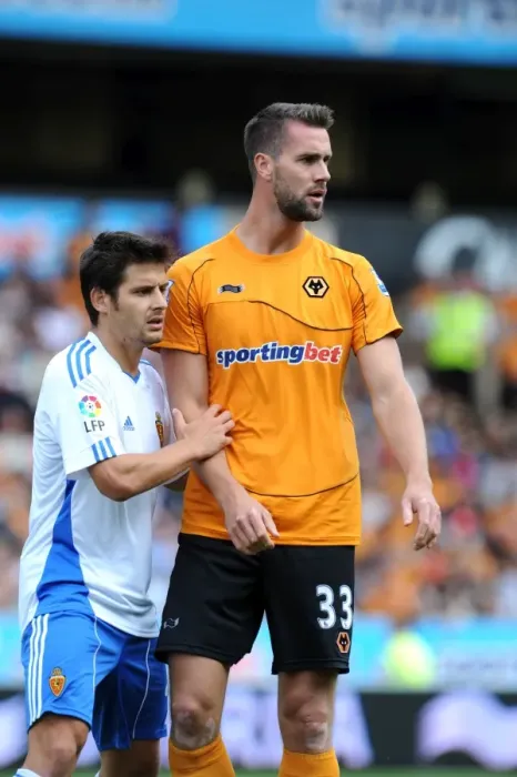 Framed Print : Little and Large: A Clash of Titans - Maierhoffer vs. Paredes Arango in Wolverhampton Wanderers vs. Real Zaragoza Pre-season Friendly Framed Print : Little and Large: A Clash of Titans - Maierhoffer vs. Paredes Arango in Wolverhampton Wanderers vs. Real Zaragoza Pre-season Friendly