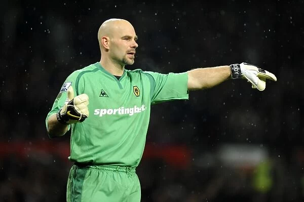 Marcus Hahnemann: Wolverhampton Wanderers Goalkeeper in Action Against Manchester United - Barclays Premier League Soccer