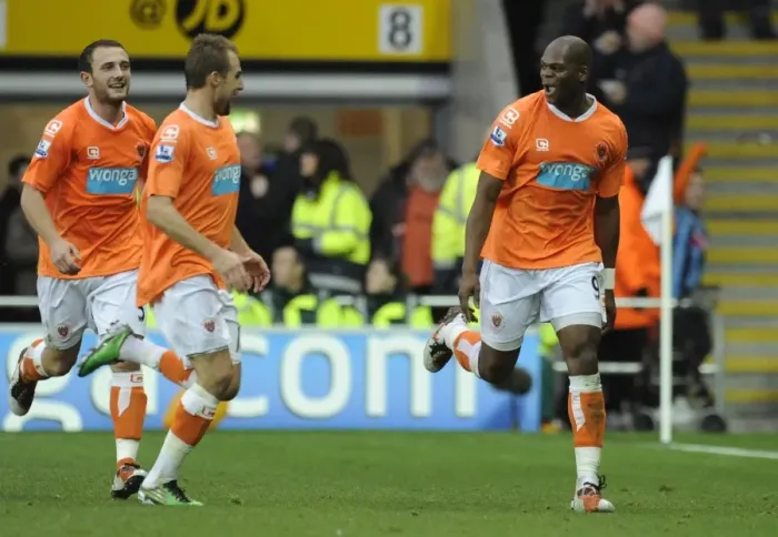 Framed Print : Marlon Harewood's Brace: Blackpool Takes 2-0 Lead Over Wolverhampton Wanderers in Premier League Soccer Framed Print : Marlon Harewood's Brace: Blackpool Takes 2-0 Lead Over Wolverhampton Wanderers in Premier League Soccer