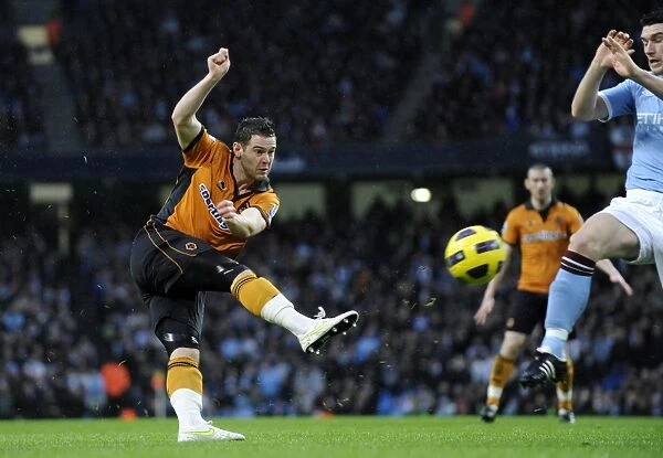 Matt Jarvis in Action: Manchester City vs. Wolverhampton Wanderers - Barclays Premier League Showdown