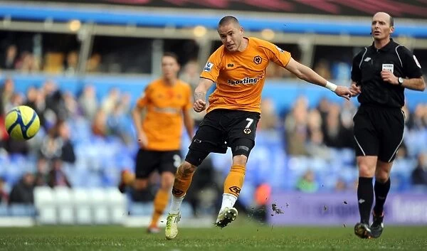 Michael Kightly in Action: Birmingham City vs. Wolverhampton Wanderers - FA Cup Round Three: Intense Moment