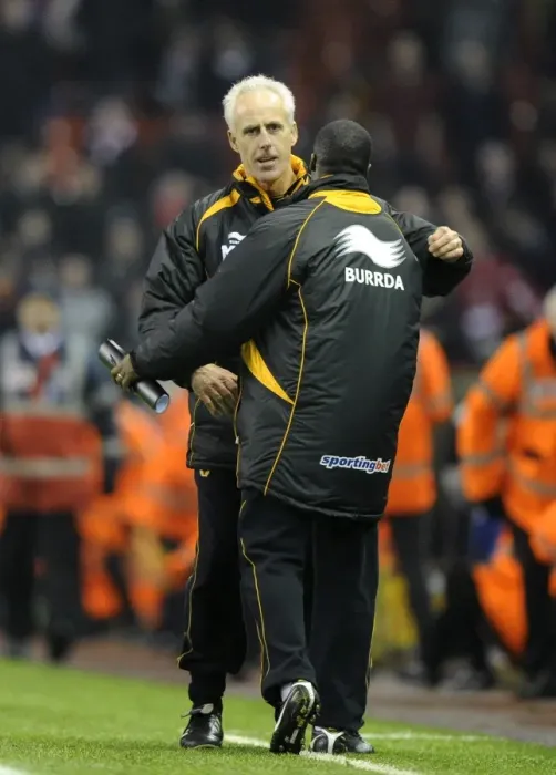 Framed Print : Mick McCarthy's Glory: Wolves Celebrate Full-Time Victory over Liverpool (BPL) Framed Print : Mick McCarthy's Glory: Wolves Celebrate Full-Time Victory over Liverpool (BPL)