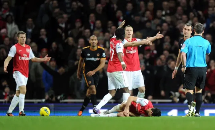 Framed Print : Milijas Red Card: Arsenal vs. Wolverhampton Wanderers - Nenad Dismissed for Foul on Mikel Arteta Framed Print : Milijas Red Card: Arsenal vs. Wolverhampton Wanderers - Nenad Dismissed for Foul on Mikel Arteta