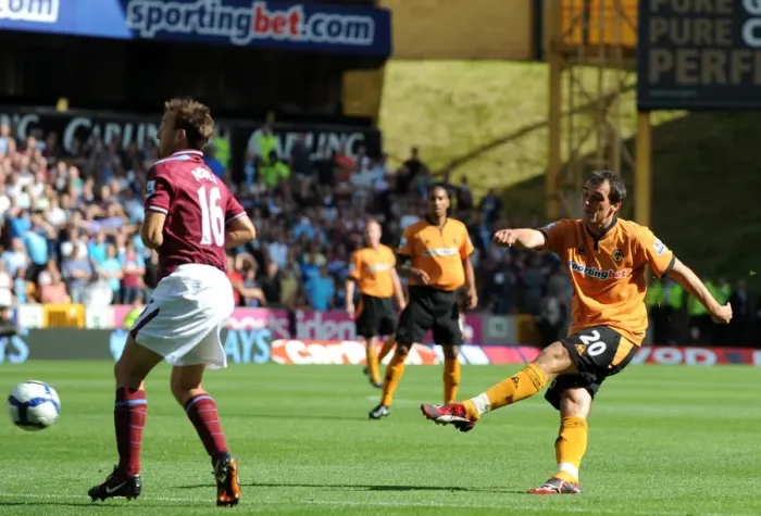 Framed Print : Nenad Milijas in Action: Wolves vs West Ham United, Premier League, Molineux (2009) Framed Print : Nenad Milijas in Action: Wolves vs West Ham United, Premier League, Molineux (2009)
