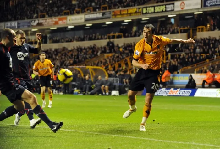 Framed Print : Nenad Milijas Dramatic Cross: A Potential Goal in Wolverhampton Wanderers vs Bolton Wanderers (Barclays Premier League Soccer) Framed Print : Nenad Milijas Dramatic Cross: A Potential Goal in Wolverhampton Wanderers vs Bolton Wanderers (Barclays Premier League Soccer)