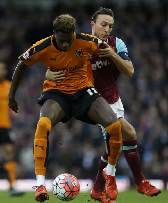 Framed Print : Noble vs. Iorfa's Battle for Possession: A FA Cup Showdown between Wolverhampton Wanderers and West Ham United (2015-16) Framed Print : Noble vs. Iorfa's Battle for Possession: A FA Cup Showdown between Wolverhampton Wanderers and West Ham United (2015-16)