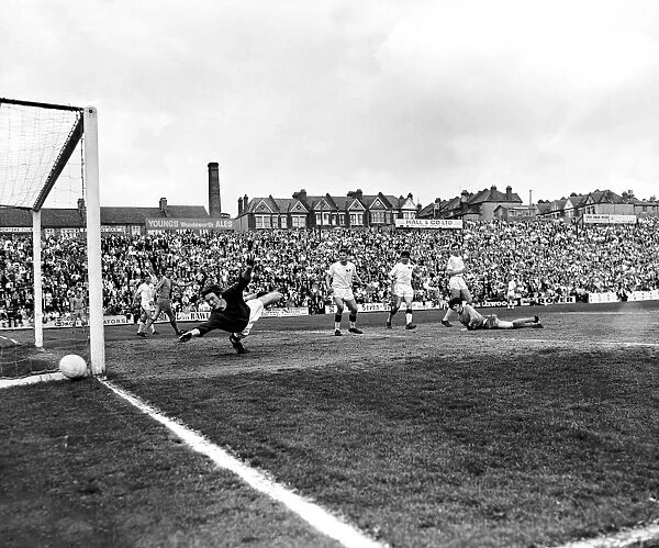 Peter Knowles goal. Wolverhampton Wanderers Peter Knowles (r) looks on