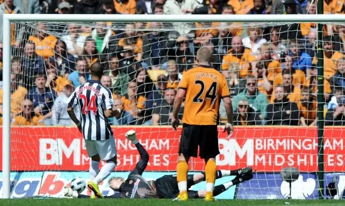 Framed Print : Peter Odemwingie's Dramatic Goal: Wolverhampton Wanderers 3-1 West Bromwich Albion Framed Print : Peter Odemwingie's Dramatic Goal: Wolverhampton Wanderers 3-1 West Bromwich Albion