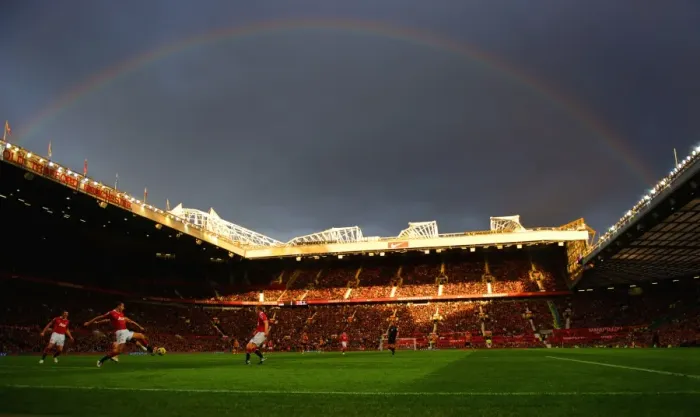 Framed Print : Rainbow Over Old Trafford: Manchester United vs. Wolverhampton Wanderers, Premier League Framed Print : Rainbow Over Old Trafford: Manchester United vs. Wolverhampton Wanderers, Premier League