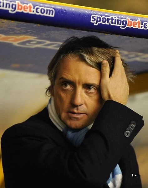 Roberto Mancini and Manchester City Take on Wolverhampton Wanderers in the Barclays Premier League