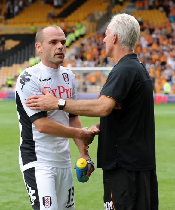 Framed Print : A Sportsman's Handshake: Mick McCarthy and Danny Murphy End the Wolves vs Fulham Barclays Premier League Encounter Framed Print : A Sportsman's Handshake: Mick McCarthy and Danny Murphy End the Wolves vs Fulham Barclays Premier League Encounter