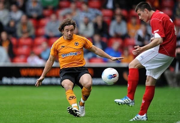 Stephen Hunt in Action: Wolverhampton Wanderers vs Walsall Pre-Season Friendly
