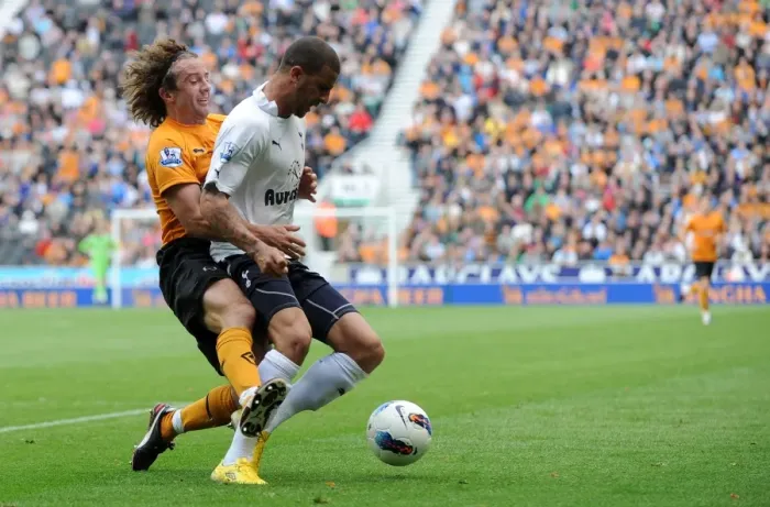 Framed Print : Stephen Hunt's Shocking Rugby-Style Tackle on Kyle Walker: Wolverhampton Wanderers vs. Tottenham Hotspur Framed Print : Stephen Hunt's Shocking Rugby-Style Tackle on Kyle Walker: Wolverhampton Wanderers vs. Tottenham Hotspur