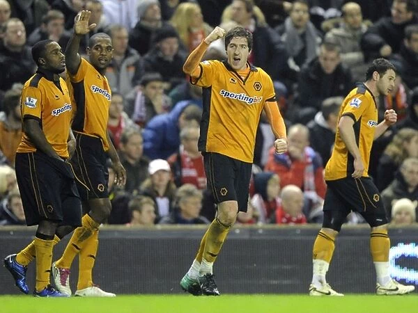 Stephen Ward Scores the Opener: Wolverhampton Wanderers Take Early Lead Against Liverpool in Barclays Premier League