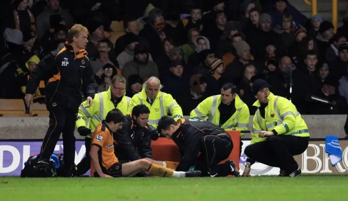 Framed Print : Stephen Ward Suffers Gashed Shin from Cesc Fabregas Challenge: Wolves vs Arsenal (Premier League) Framed Print : Stephen Ward Suffers Gashed Shin from Cesc Fabregas Challenge: Wolves vs Arsenal (Premier League)