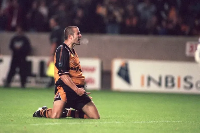 Framed Print : Steve Bull's Euphoric Goal Celebration Framed Print : Steve Bull's Euphoric Goal Celebration
