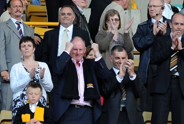 Steve Morgan's Triumphant Celebration: Wolves Chairman Rejoices in Barclays Premier League Victory over West Bromwich Albion