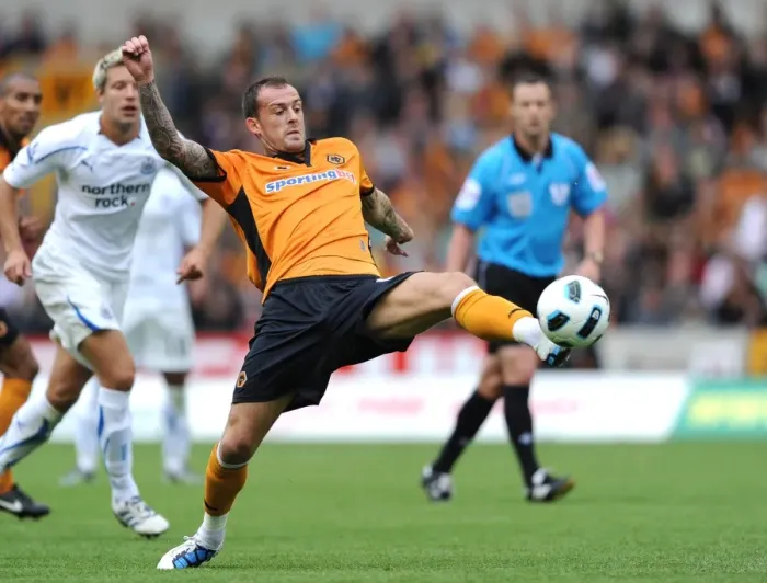 Framed Print : Steven Fletcher in Action: Wolverhampton Wanderers vs Newcastle United - Barclays Premier League Soccer Match