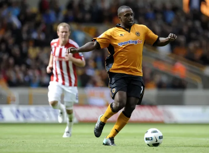 Framed Print : Sylvan Ebanks-Blake in Action: Wolverhampton Wanderers vs Stoke City - Premier League Soccer
