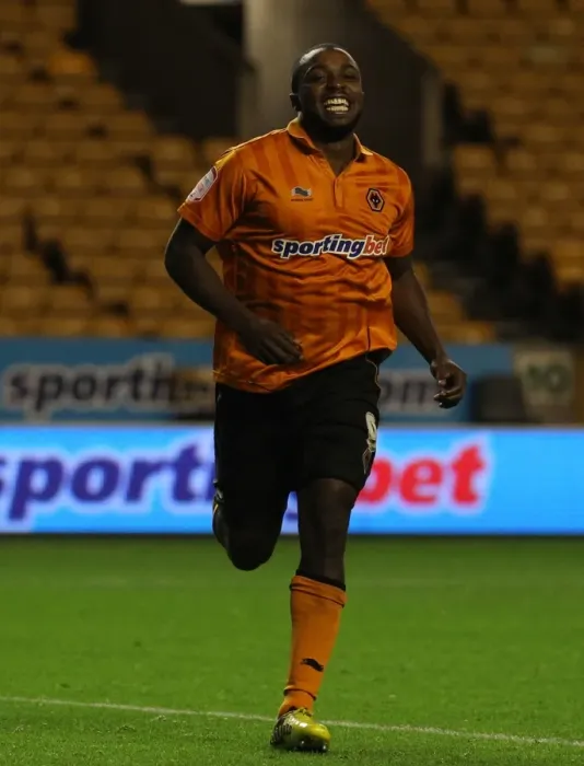 Framed Print : Sylvan Ebanks-Blake Scores Opening Goal for Wolverhampton Wanderers vs. Crystal Palace (Npower Championship, Molineux: 02-10-2012) Framed Print : Sylvan Ebanks-Blake Scores Opening Goal for Wolverhampton Wanderers vs. Crystal Palace (Npower Championship, Molineux: 02-10-2012)