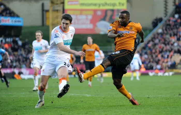 Framed Print : Sylvan Ebanks-Blake's Stunning Goal: Wolverhampton Wanderers Crush Blackpool 4-0 in Premier League Framed Print : Sylvan Ebanks-Blake's Stunning Goal: Wolverhampton Wanderers Crush Blackpool 4-0 in Premier League