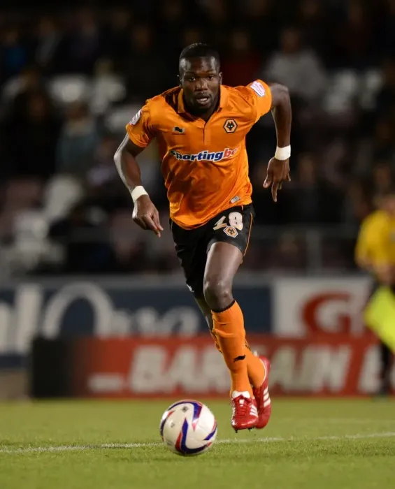 Framed Print : Tongo Doumbia Scores the Winning Goal: Wolverhampton Wanderers vs Northampton Town, Capital One Cup Round 2, Sixfields Stadium (2012)