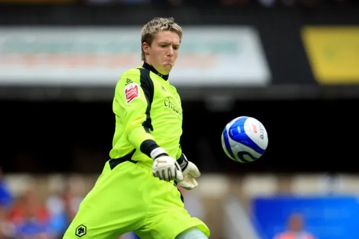 Framed Print : Wayne Hennessey: Focused and Ready in Ipswich Town vs Wolves Clash (August 23, 2008) Framed Print : Wayne Hennessey: Focused and Ready in Ipswich Town vs Wolves Clash (August 23, 2008)