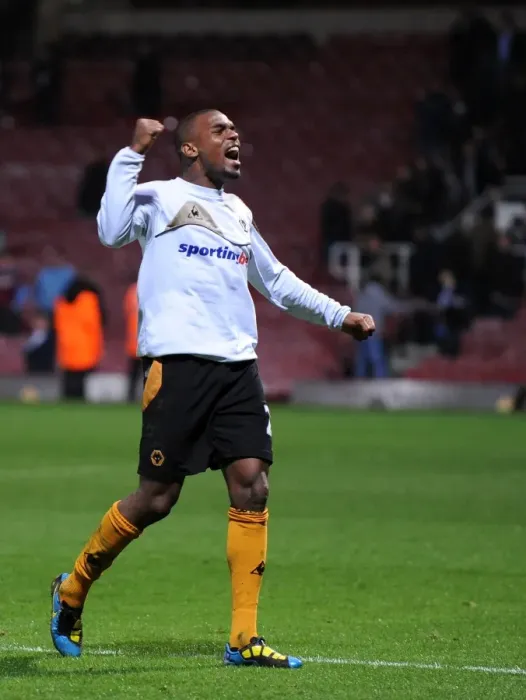 Framed Print : Wolverhampton Wanderers: Ronald Zubar's Euphoric Reaction to Full-Time Victory over West Ham United (Premier League) Framed Print : Wolverhampton Wanderers: Ronald Zubar's Euphoric Reaction to Full-Time Victory over West Ham United (Premier League)