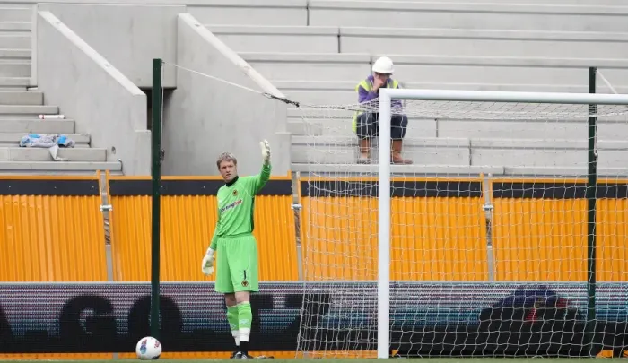 Framed Print : Wolverhampton Wanderers: Wayne Hennessey Kicks Off Pre-Season Match at New Stan Cullis Stand Against Real Zaragoza