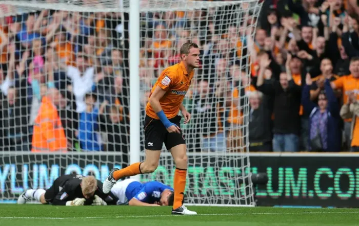 Framed Print : Wolverhampton Wanderers: Richard Stearman Scores Second Goal Against Leicester City in Championship Match at Molineux (September 16, 2012)