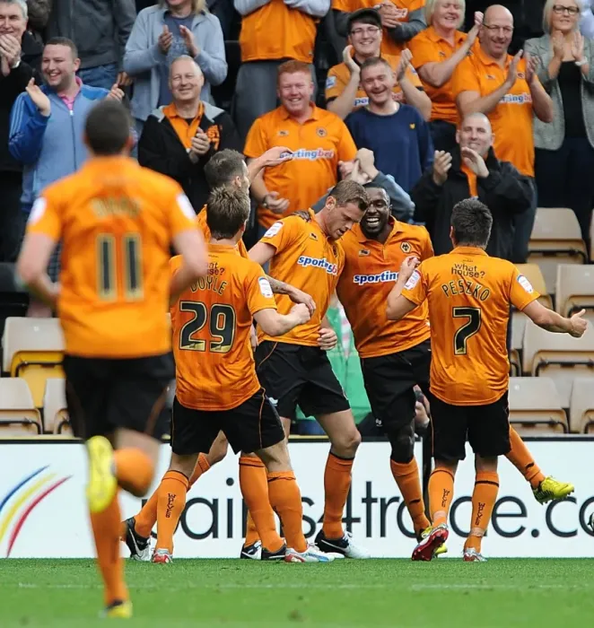 Framed Print : Wolverhampton Wanderers: Richard Stearman's Stunner - The Second Goal Against Leicester City in Championship at Molineux Framed Print : Wolverhampton Wanderers: Richard Stearman's Stunner - The Second Goal Against Leicester City in Championship at Molineux