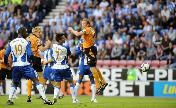 Wolverhampton Wanderers' Andrew Keogh Scores the Opener Against Wigan Athletic in BPL (August 18, 2009)