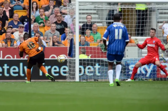 Framed Print : Wolverhampton Wanderers: Bakary Sako Scores Third Goal vs. Gillingham in Sky Bet League One (August 10, 2013) Framed Print : Wolverhampton Wanderers: Bakary Sako Scores Third Goal vs. Gillingham in Sky Bet League One (August 10, 2013)