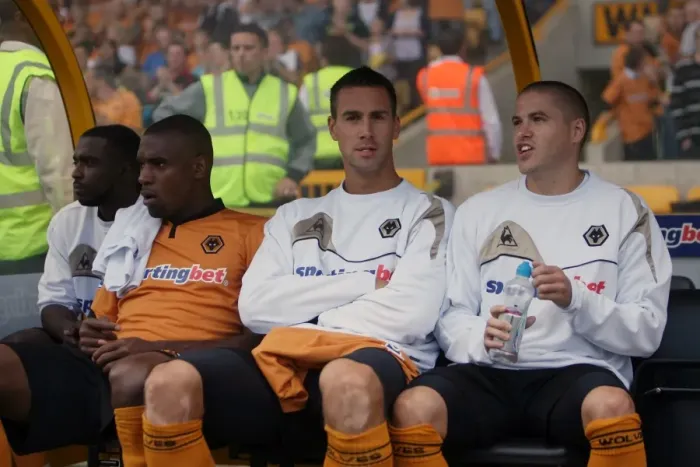 Framed Print : Wolverhampton Wanderers: Bench Duo - Stefan Maierhofer and Michael Kightly