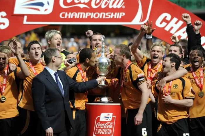 Framed Print : Wolverhampton Wanderers Celebrate Promotion as Championship Champions (03 / 05 / 09)