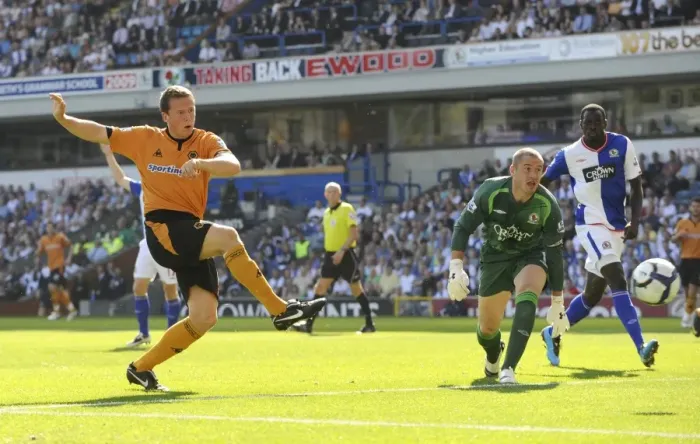 Framed Print : Wolverhampton Wanderers Christophe Berra Squanders Goal Opportunity vs. Blackburn Rovers Framed Print : Wolverhampton Wanderers Christophe Berra Squanders Goal Opportunity vs. Blackburn Rovers
