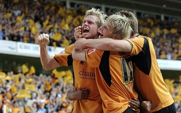 Wolverhampton Wanderers Clinch Championship Title: Euphoric Celebration After First Goal vs Doncaster Rovers (2009)