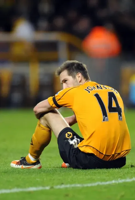 Framed Print : Wolverhampton Wanderers Disappointed Defender: Roger Johnson After Aston Villa Loss in Barclays Premier League