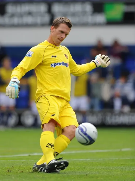 Framed Print : Wolverhampton Wanderers Dorus De Vries in Action: Wolverhampton Wanderers vs Ipswich Town Pre-Season Friendly