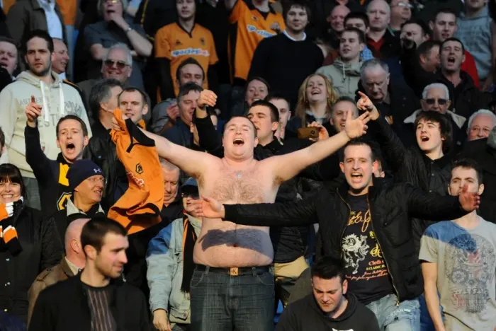Framed Print : Wolverhampton Wanderers: Euphoric Fans Celebrate Victory Over Aston Villa (Premier League)