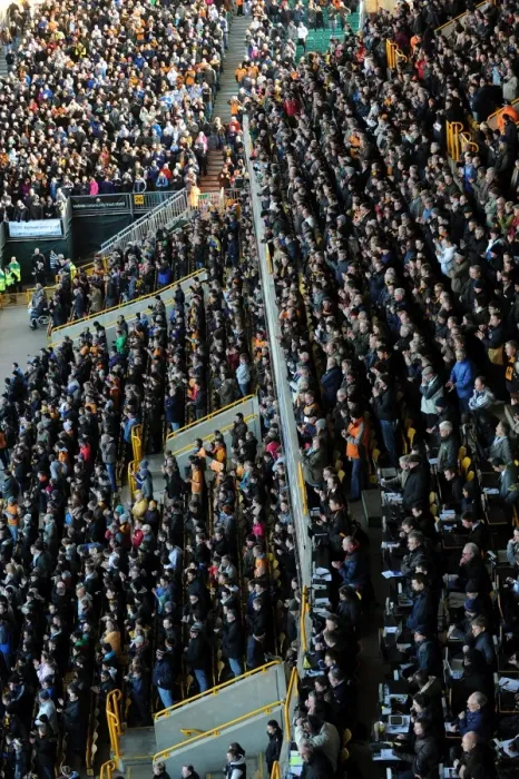 Framed Print : Wolverhampton Wanderers Fans Honor Dean Richards: A Minute's Applause at Wolves vs. Tottenham Hotspur