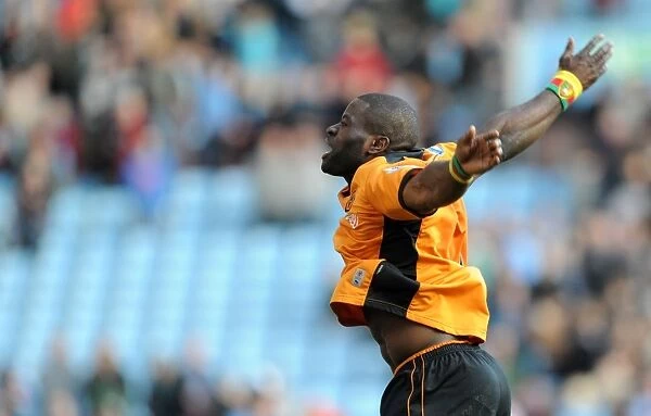 Wolverhampton Wanderers: George Elokobi Leads the Celebrations after Securing Victory over Aston Villa in the Premier League