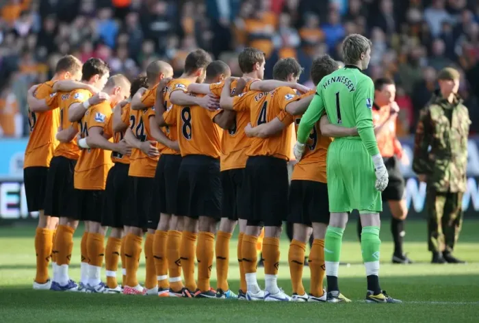 Framed Print : Wolverhampton Wanderers Honor Remembrance Day: A Minute of Silence Against Wigan Athletic in the Premier League Framed Print : Wolverhampton Wanderers Honor Remembrance Day: A Minute of Silence Against Wigan Athletic in the Premier League