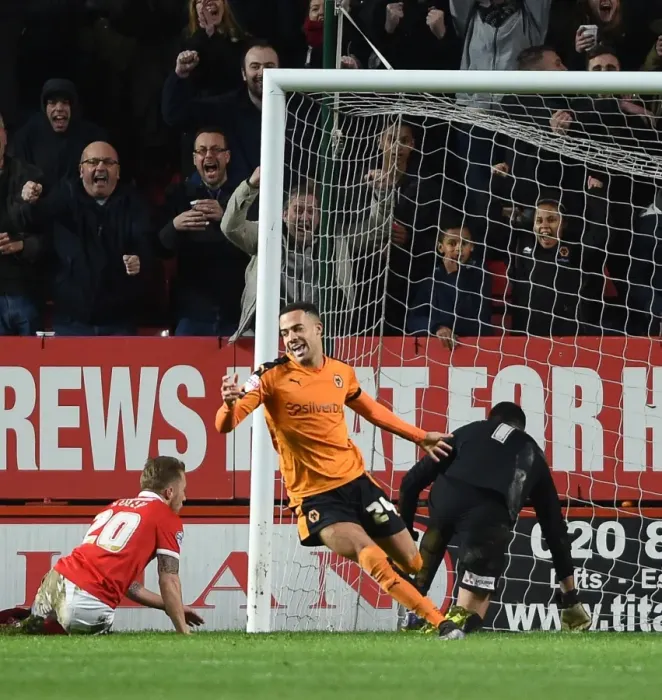 Framed Print : Wolverhampton Wanderers Jordan Graham Scores First Goal: Charlton Athletic vs. Wolves (Sky Bet Championship 2014-15) Framed Print : Wolverhampton Wanderers Jordan Graham Scores First Goal: Charlton Athletic vs. Wolves (Sky Bet Championship 2014-15)