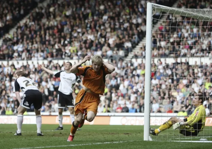 Framed Print : Wolverhampton Wanderers: Keogh's Decisive Goal Secures Championship Victory over Derby County (2009) Framed Print : Wolverhampton Wanderers: Keogh's Decisive Goal Secures Championship Victory over Derby County (2009)