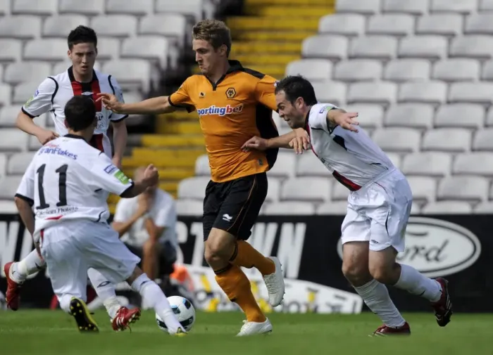 Framed Print : Wolverhampton Wanderers Kevin Doyle in Action against Bohemians during Pre-Season Friendly Match in Ireland Framed Print : Wolverhampton Wanderers Kevin Doyle in Action against Bohemians during Pre-Season Friendly Match in Ireland